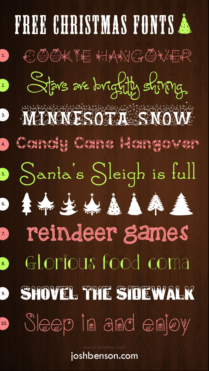 christmas fonts for mac free download