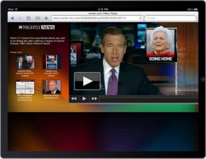 iPad television news scripts