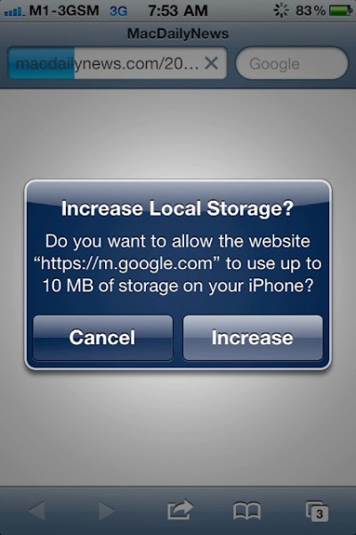 Increase local storage?