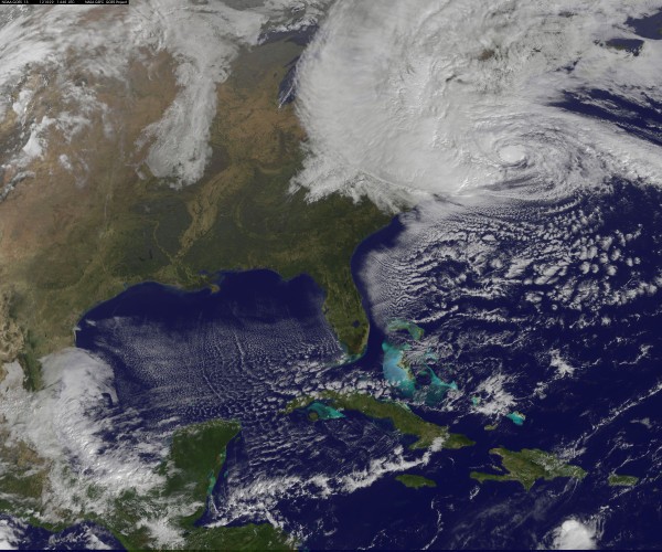 The latest satellite image of Hurricane #Sandy, as captured