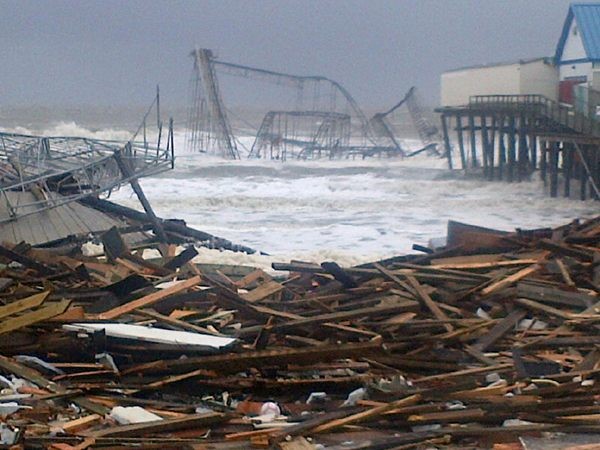 Casino Pier roller coaster now a water ride in Seaside heights. | @Brian4NY