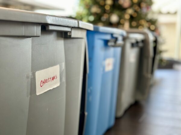 Christmas bins